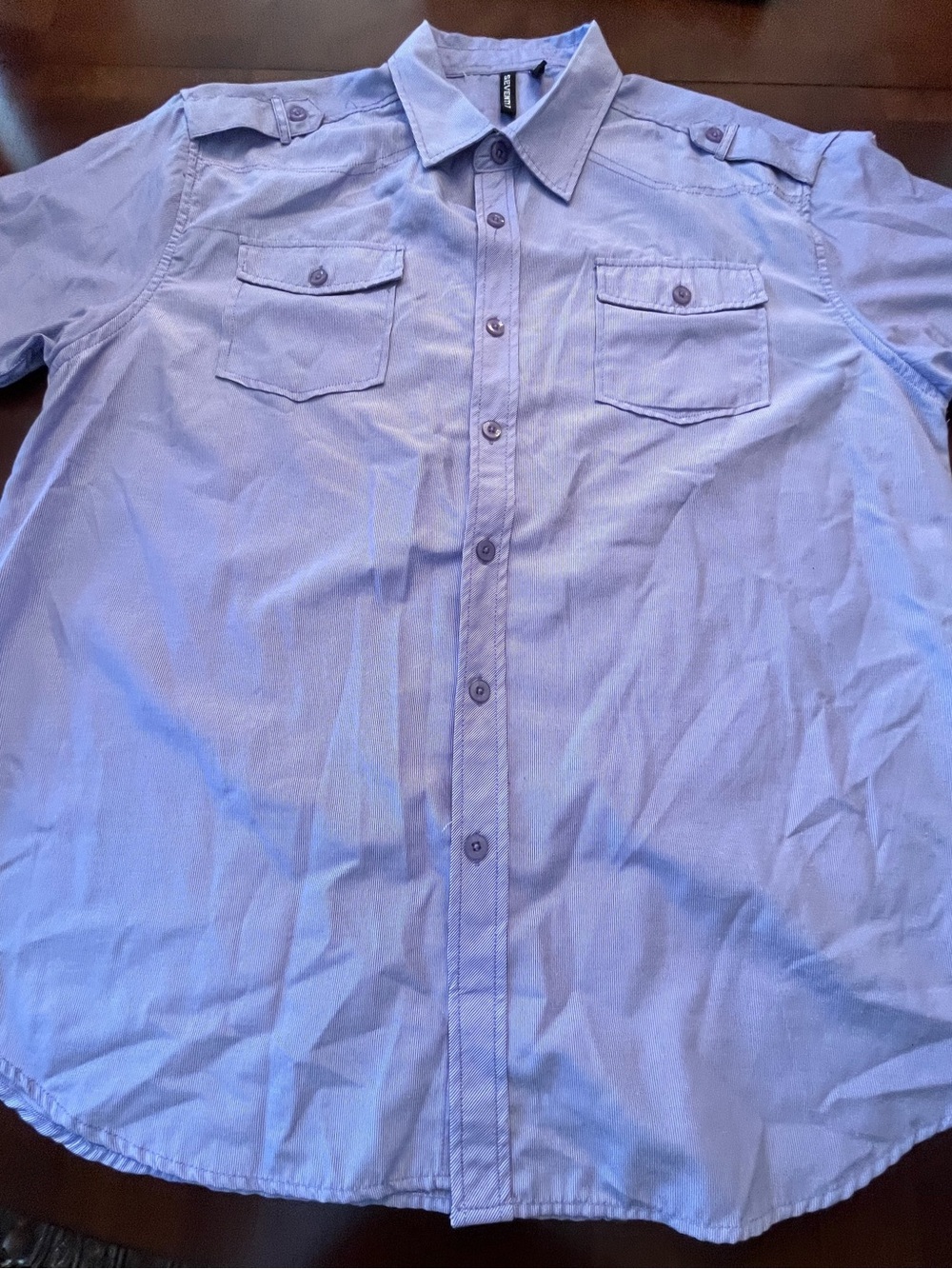 Men's Casual Button-Down Shirt in Light Lavender